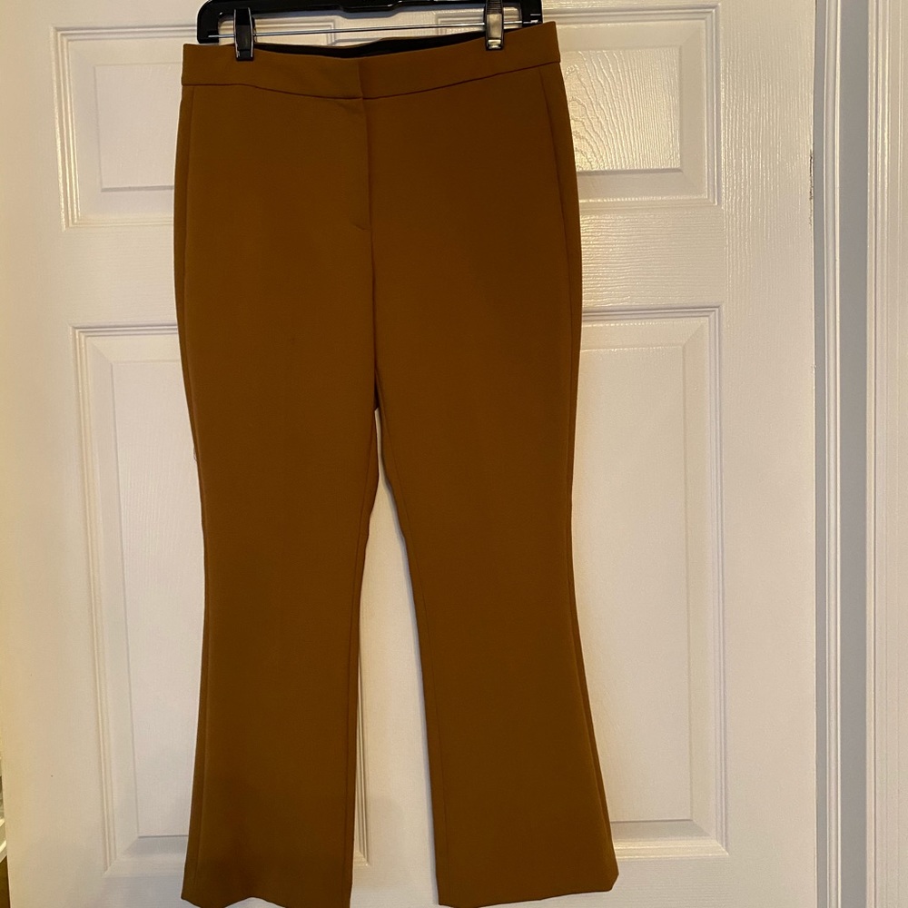 Theory camel cropped pants